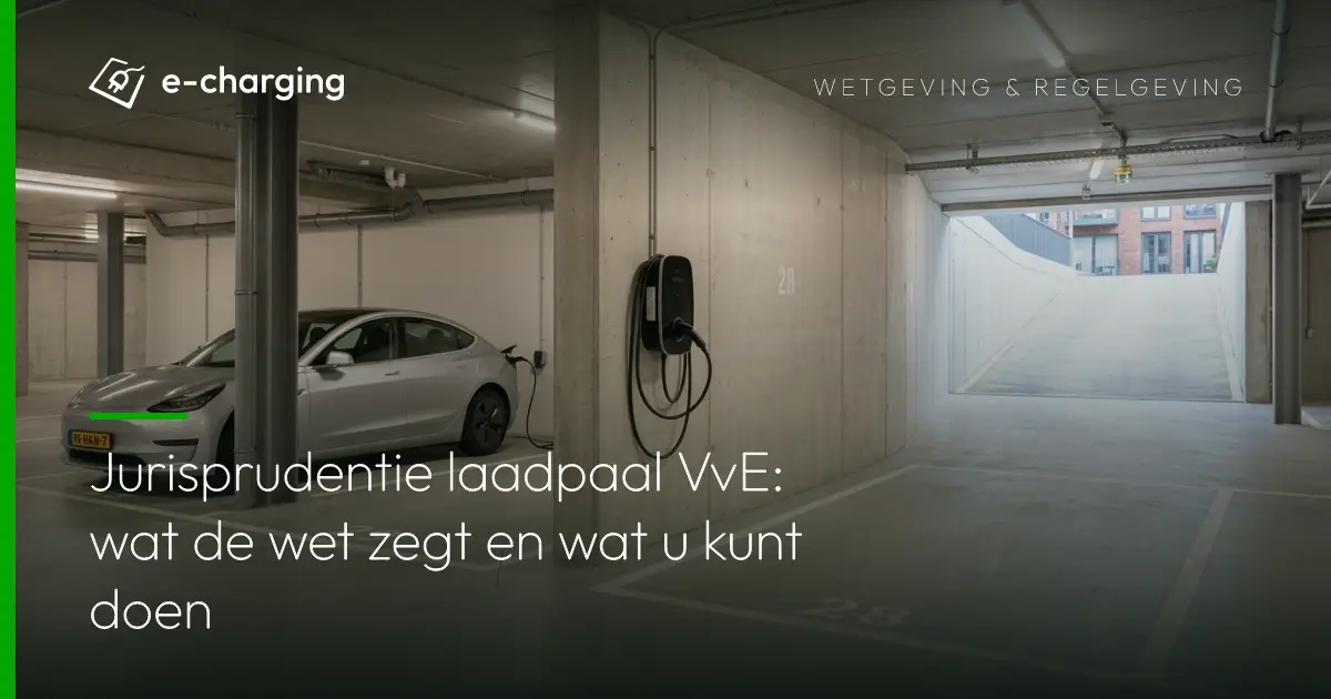 Laadpaal in parkeergarage van appartementencomplex, relevant voor jurisprudentie laadpaal VvE
