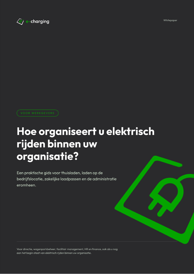 Omslag van de whitepaper over elektrisch rijden binnen uw organisatie